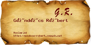 Göndöcs Róbert névjegykártya