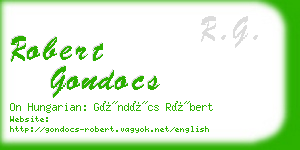 robert gondocs business card